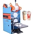 JIAWANSHUN Manual Cup Sealing Machine 300-500 Cups/Hour Electric Cup Sealer for 180mm Tall & 95mm Cup 110V