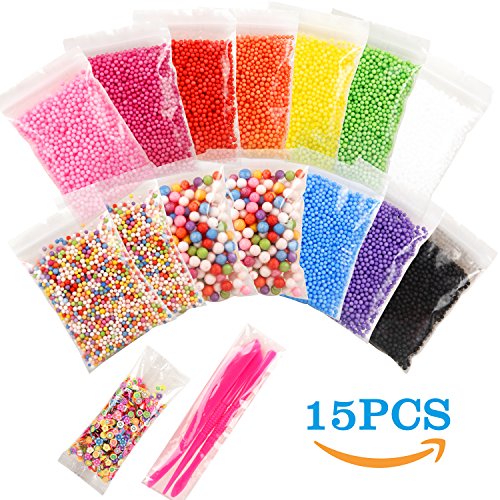 Foam balls for slime, ubegood colorful styrofoam foam b…