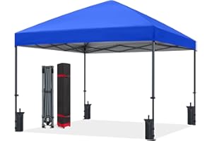 ABCCANOPY Pop Up Canopy - 8x8 Outdoor Patio Portable Canopy Tent Heavy Duty for Backyard and Deck with 4 Sandbags(Royal Blue, 8x8)