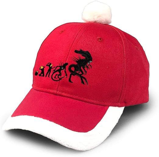 Sombreros de Navidad Alien Evolution Egg to Xenomorph rojo Santa gorra