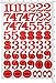 Jazzstick Large Number 0-9 Decorative Sticker Value Pack Bulk 8 Sheets Assorted Colors Red/Green/Orange/Black/White/Navy/Yellow/Pink 14C