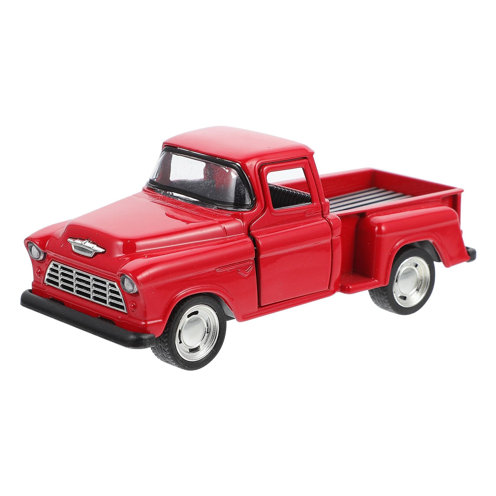 Alipis Vintage Truck Toy, Little Red Model Car Realistic Metal Pickup Truck Tabletop Decoration, Small Vehicle Model Farmhouse Christmas Collectible Decor Party Favors for Kids Adults (Red)