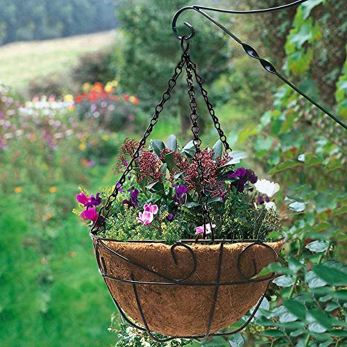 Amagabeli 4 Pack Metal Hanging Planter Basket with Coco Coir Liner 14