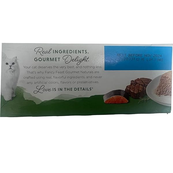 FANCY FEAST PURINA GOURMET NATURALS PATE` COLLECTION GRAIN FREE (12-3 OZ CANS)