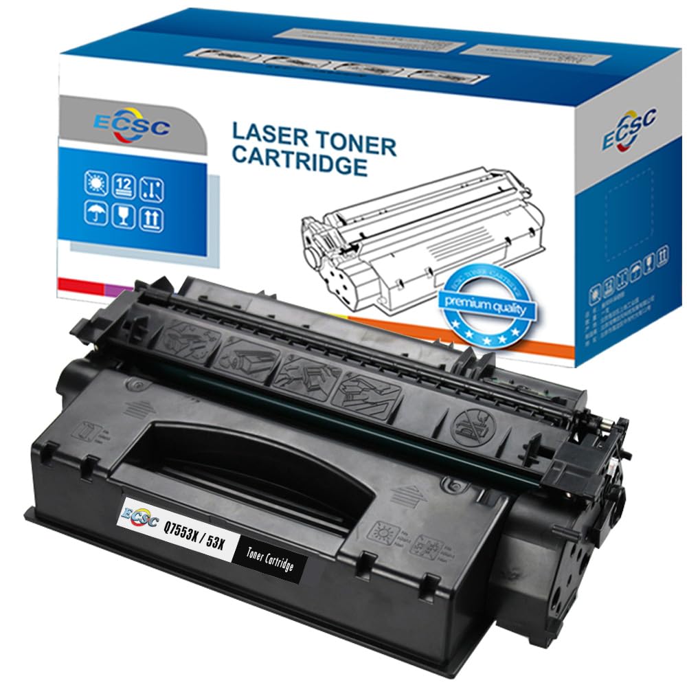 ECSC Compatible Toner Cartridge Replacement for HP LaserJet M2727nf MFP M2727nfs MFP P2014 P2014n P2015 P2015d P2015dn P2015dtn P2015n P2015x Canon i-SENSYS LBP-3310 LBP-3370 Q7553X Q7553X (Black)