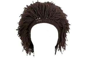 YEKEYI Barbarian Knit Beard Hat Wig Beanie Hat Funny Knit Hat Beard Beanie Hat for Adult Kid