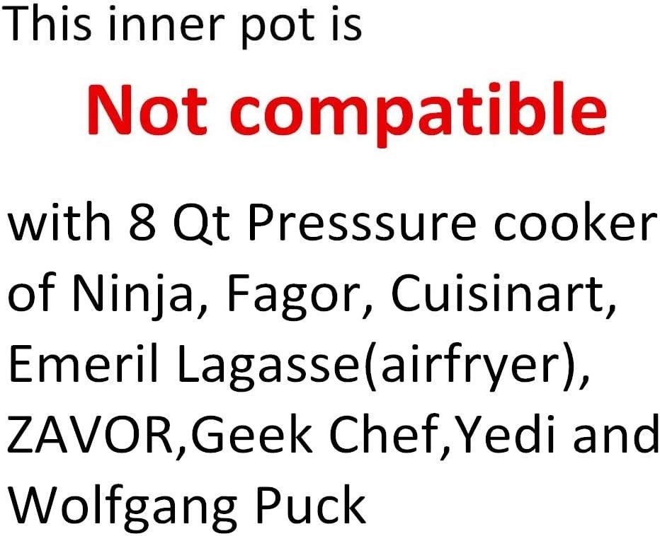 Original 8Qt Power Cooker XL Replacement Inner Pot Stainless Steel Compatible with 8 Quart Power Pressure Cooker Model PPC772 (or #PPC772), PPC780 (or #PPC780), and WAL3 Stainless Steel Inner Pot Parts: Kitchen & Dining