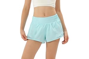 Aurefin Girls Athletic Shorts, Lightweight Running Shorts for Teen Girls Kids Sports Active Short with Zip Pocket and Elastic
