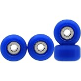 Teak Tuning Eco Street Fingerboard Wheels, 85D Polyurethane, Blue | CNC Cut Poly Blend, Durable Smooth Surface, Ultra Spin Bearings Roll Forever, Set Of Four, Indoor And Outdoor Riding