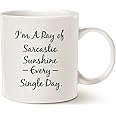 MAUAG Funny Personalize Coffee Mug, Sarcastic Ray Of Sunshine, Best Mug for Lovers of Sarcasm Ceramic Cup White, 11 Oz