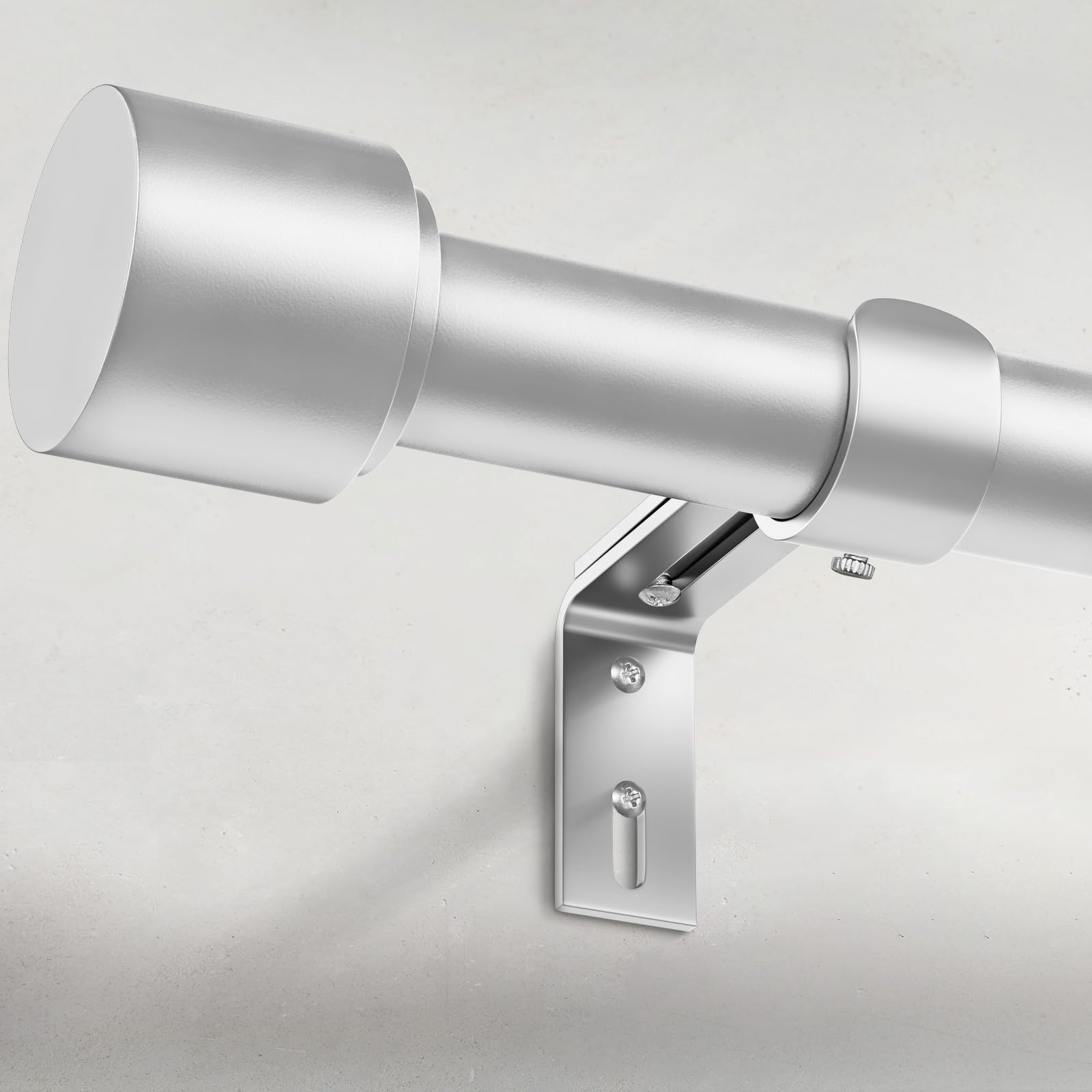 Photo 1 of GEEBOBO Silver Curtain Rods for Windows 120 to 240 Inch, 1 Inch Extra Long Heavy Duty Easy Install Adjustable Curtain Rods Set for Outdoor, Farmhouse, Bedroom, Living Room (Silver, 30"-240")