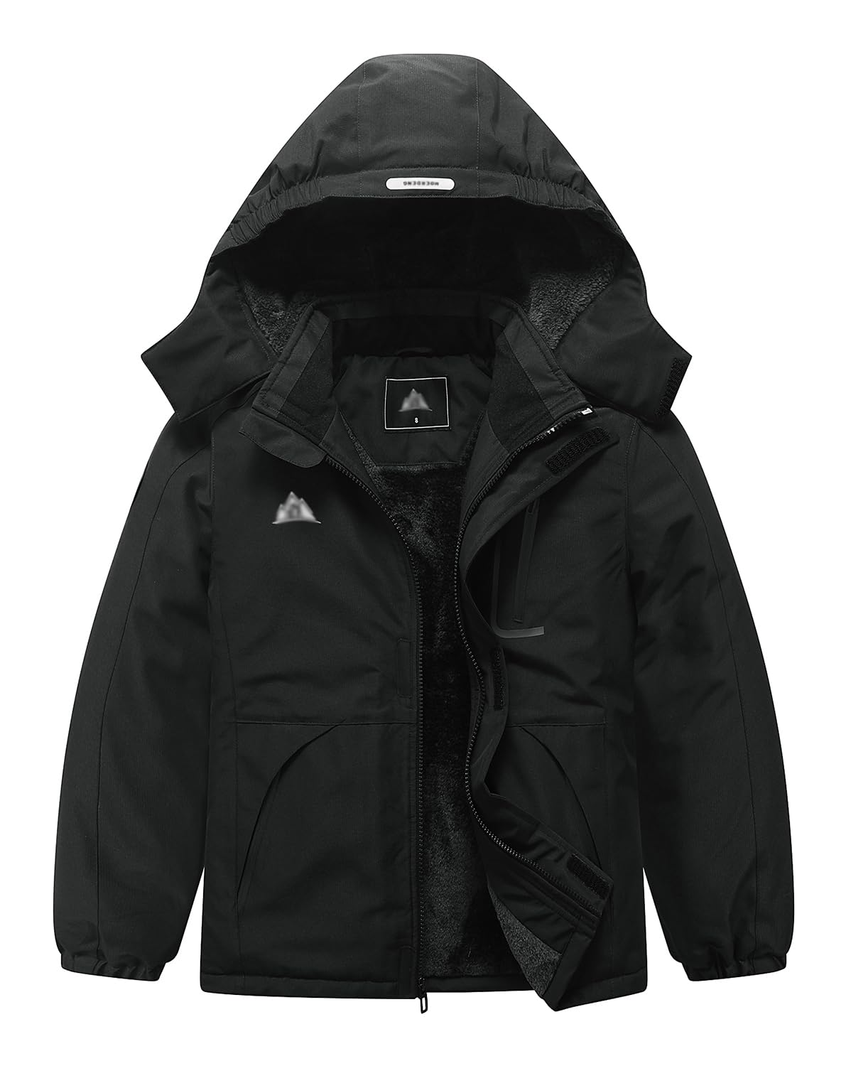 IDTALHZY Kid's Ski Jacket Waterproof Winter Coat Boy's and Girl's Fleece Snowboarding Jackets with Detachable Hood Image