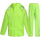 Rain Suits for Men Women Waterproof Work Lightweight Rainwear Rain Coat Rain Gear