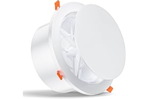[Upgraded] HG Power 6 Inch Round Vent Cover with Adjustable Panel & Removable Mesh Screen – ABS Ceiling Diffuser with Lock-Clip Design for HVAC, Bathroom, Kitchen, Wall and Duct Air Vents, White