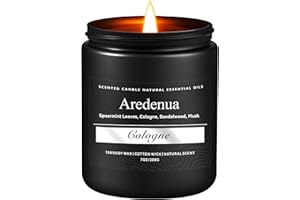 Candles for Men - Masculine Scents, Strong Scented Soy Candle with 12% Fragrance Oil, 7oz 50 Hour Burn Time, Handmade Candle 