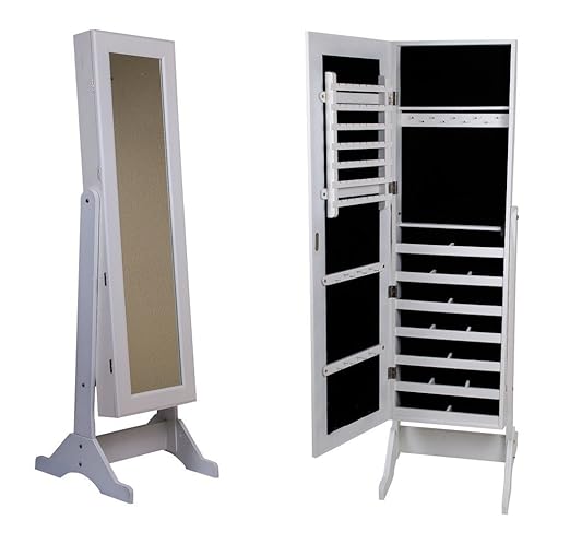 Standspiegel mit Schmuckfächer Schmuckkasten Wandspiegel Schmuckschrank