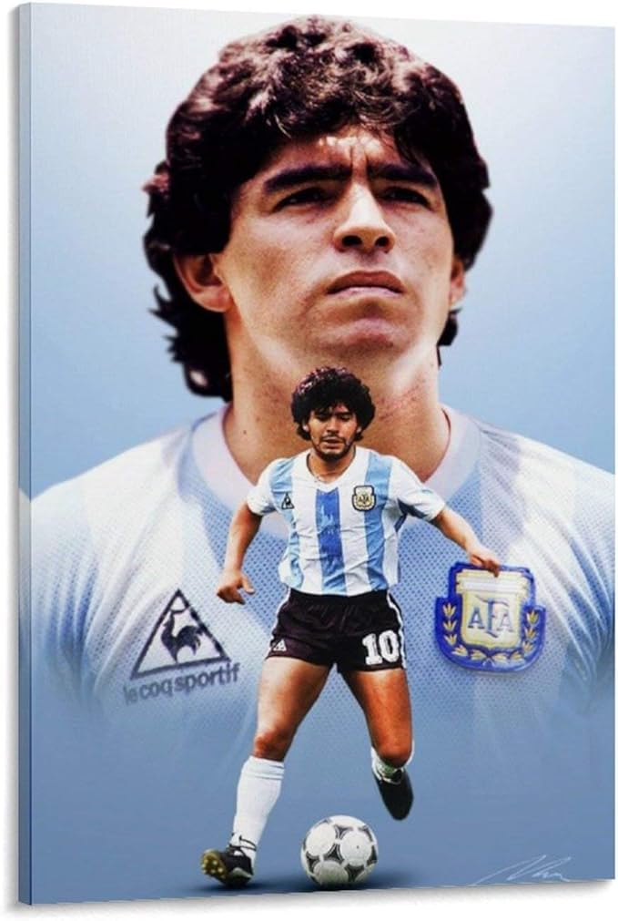 XIAOJU Póster de Maradona HD sobre lienzo y arte de pared, impresión