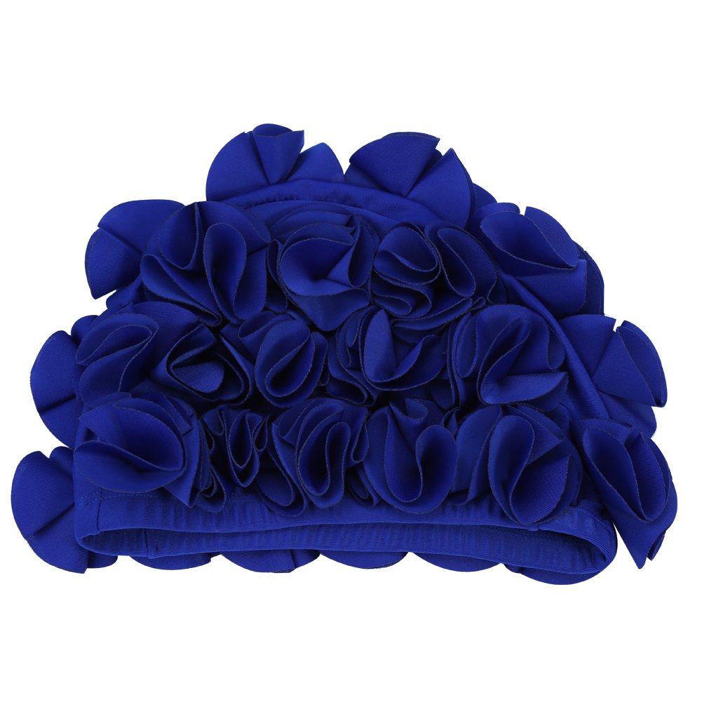 DEWIN Swim Cap, Swimming Hat Retro Floral Flower Fashion Elastic Swiming Hat Long Hair Swim Bathing Cap for Women Children