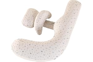 Oreiller de grossesse pour dormir sur le côté, doux et réglable, pour femme enceinte avec housse amovible