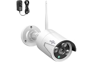 Hiseeu 3MP Outdoor Wireless Security Camera, Waterproof IR Cut, 3.6mm Lens, Day & Night Vision, with Power Adapter, Compatibl