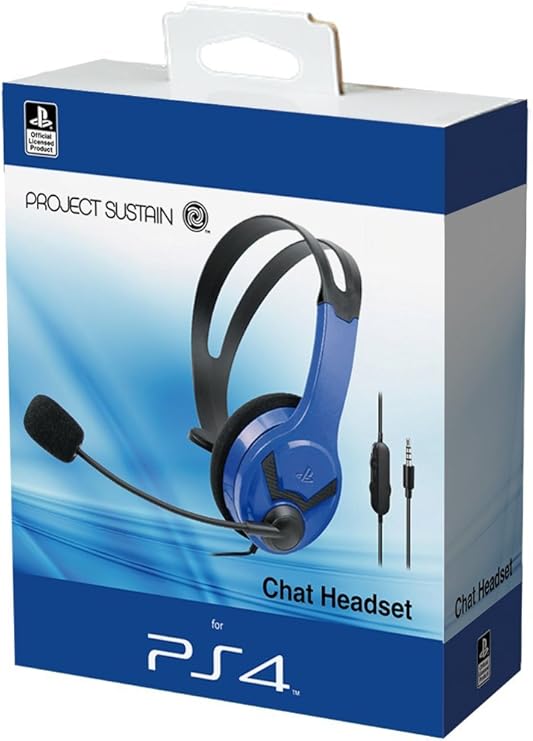 Official PS4 Chat Headset Blue Amazon.co.uk PC & Video Games
