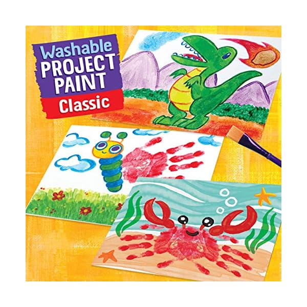 CRAYOLA Washable Paints - Assorted Colours (Pack of 6) | Perfect for Any Arts & Crafts Needs - Easily Washable | Ideal…