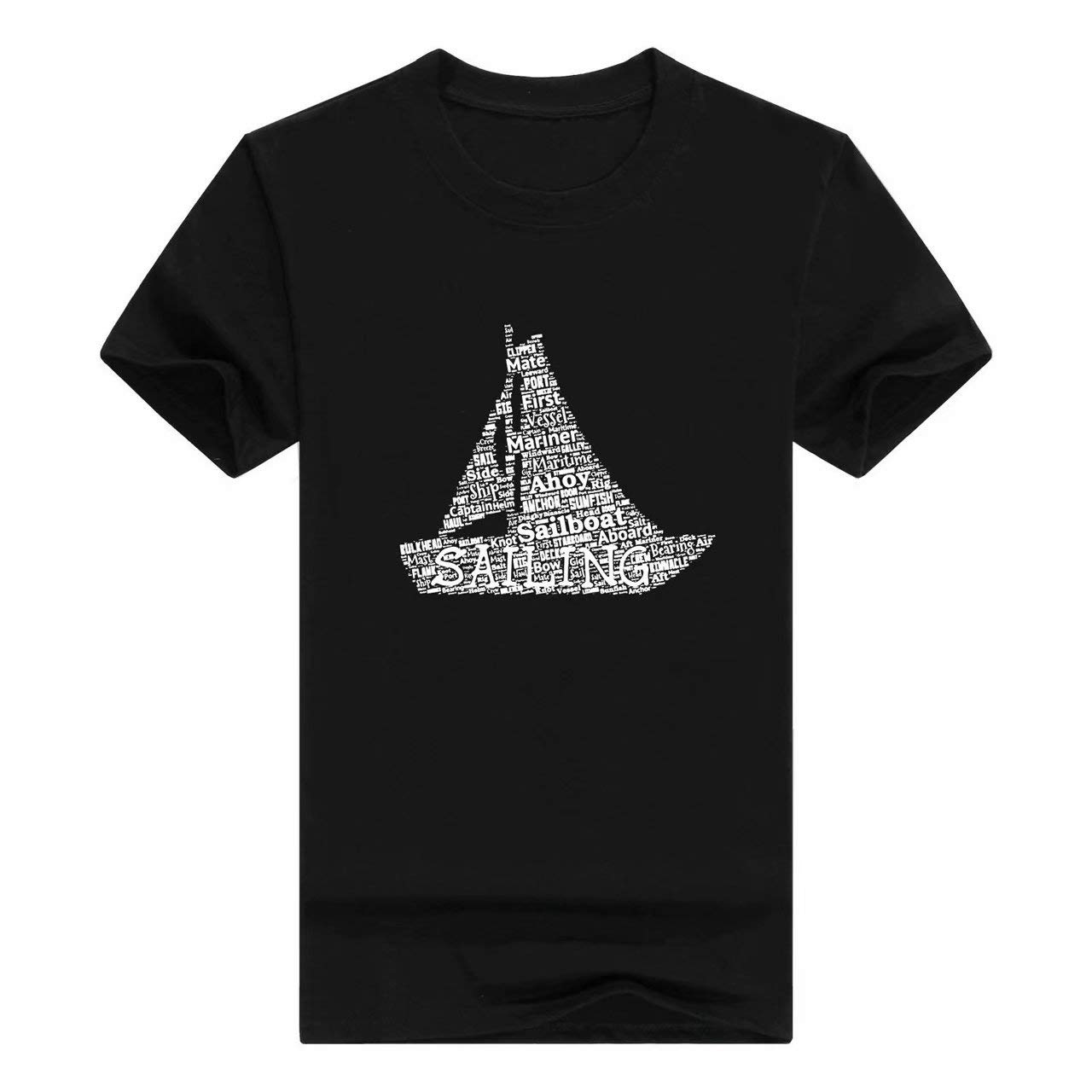 Stonstain Sailing Word Collage Sailing Fan Gift Premium T-shirt