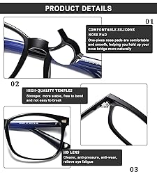 DUCO Blue Light Blocking Glasses Computer Gaming