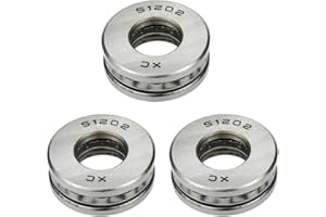 Rannb 51202 Thrust Ball Bearing Axial Ball Thrust Ball Bearings 12mm x 32mm x 15mm - Pack of 3