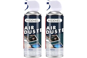 HIDENEL Compressed Air Duster - Good Replace Compressed Air Can - Reusable Keyboard Cleaner - Car Duster Air Blower 2 Cans (C)