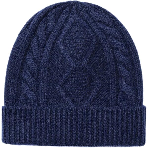 帽子 momoyoufuku Momooda Men's Cable Knit Cuffed Beanie Hat Soft Warm Slouchy