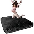 Milliard Crash Pad Sensory Pad with Foam Blocks for Kids and Adults with Washable Cover (5 feet x 5 feet) Black