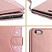 iPhone 6 Plus Case, iPhone 6S Plus Wallet Case,Dailylux Premium PU Leather+TPU inner shell Flip Case With 9 Card Slot Cover for iphone 6/6s Plus 5.5 inch-Bling Rose Gold