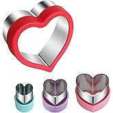 ALLTOP Heart-Shaped Cookie Cutter Set - 4 Size Biscuit Cutter for Valentine's Day Baking, Romantic Dessert Decoration, Anniversary Cooking & More