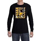 Tenacious Tops Long Sleeve Black Pittsburgh DK Metcalf Text Pic T-Shirt