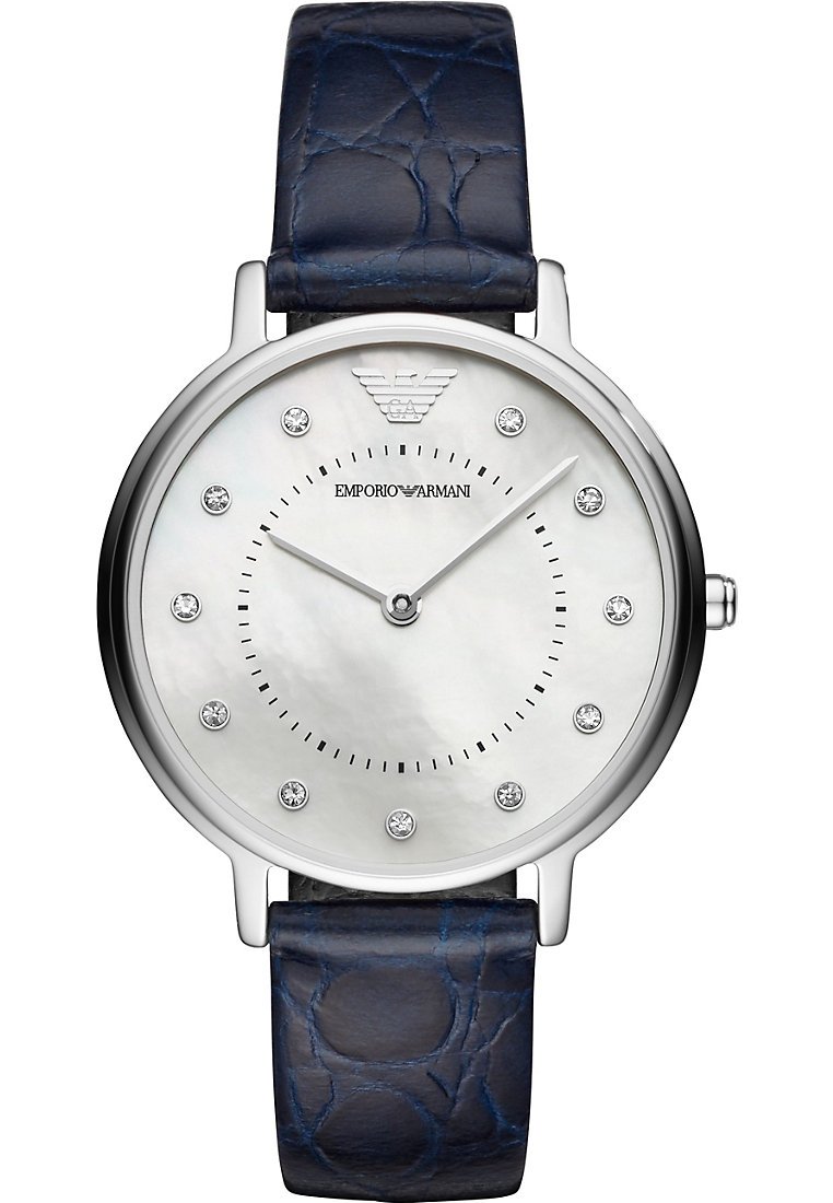 Emporio Armani Watch for Women, Two Hand Movement, 32 mm Silver Stainless Steel Case with a Leather Strap, AR11095 — image 1