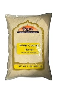Rani Sooji (Farina, Suji, Rava, Rawa, Semolina) Flour, Coarse 8lbs (128oz) ~ All Natural | Vegan | NON-GMO | Indian Origin