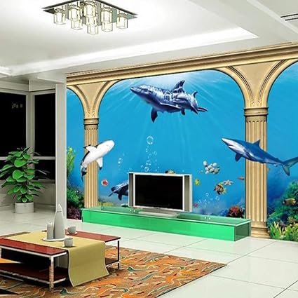 YiShuQiang Wallpaper Fototapeten Seetier-Wohnzimmer-Schlafzimmer-Wand Wandbilder Wohnzimmer Schlafzimmer Büro Flur Dekoration