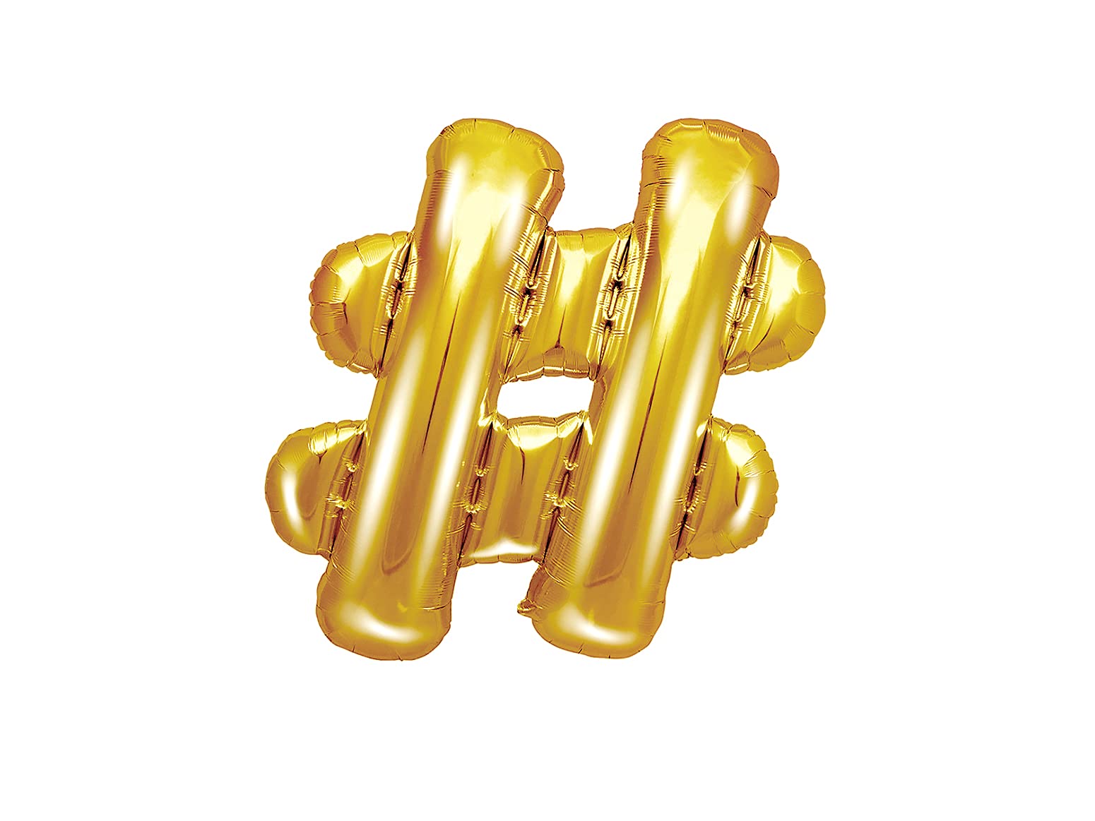 PartyDeco- Mylar Gate Ball (Symbol #) Gold 35 cm Birthday Adult Child Colour, Colour, FB12M-019