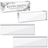 Marsui 4 Pcs Office Acrylic Name Plate Personalized