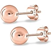 18k Gold Plated 925 Sterling Silver Freshwater Pearls Earrings Studs AAA+ Handpicked Cultured Pearl earrings| Hypoallergenic Earrings Gold Ball Stud Earrings for Women