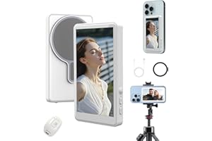 Vlog Selfie Monitor Screen iPhone 4K 60fps Recording Wireless Screen Mirroring with Remote Control Magnetic Fixation 180° Rot