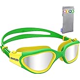 OMID Kids Swim Goggles, P2mini Polarized Swimming Goggles Comfortable for Age 6-14