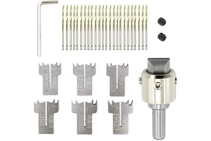 MuNanshan 30 PCS Ring Drill Bit Set, 16-21 mm Blades Wood Ring Drill Bit Wooden Ring Maker Steel Wood Bead
