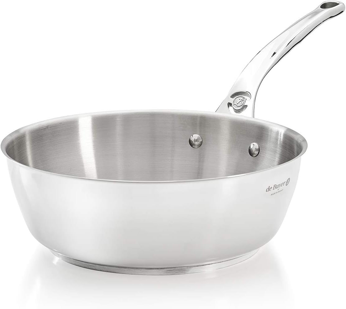 DeBuyer Sauteuse, Edelstahl, Silber, 24 cm