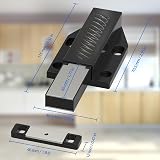 Jiayi Push to Open Door Catches 4 Pack Black Cabinet Latches Magnetic Push Door view 2