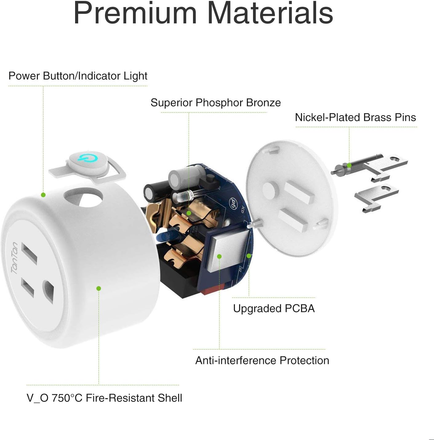 Smart Plug Work with Alexa and Google Home, TanTan WiFi Outlet Mini Socket Remote Control Only Supports 2.4GHz Network, ETL and FCC Listed 2 Packs - - 