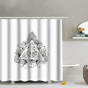 Amazon Com Best Bags Graphic Symbol Deathly Hallows Black White