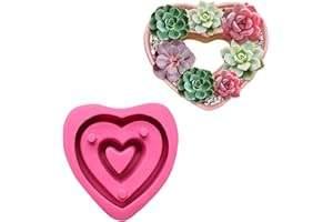 NINEXY Silicone Concrete Flower Pots Molds,Silicone Planter Molds I Love U Design Succulent Plant Flowerpot Moulds Cement Clay Molds DIY Handcraft Decoration Tool