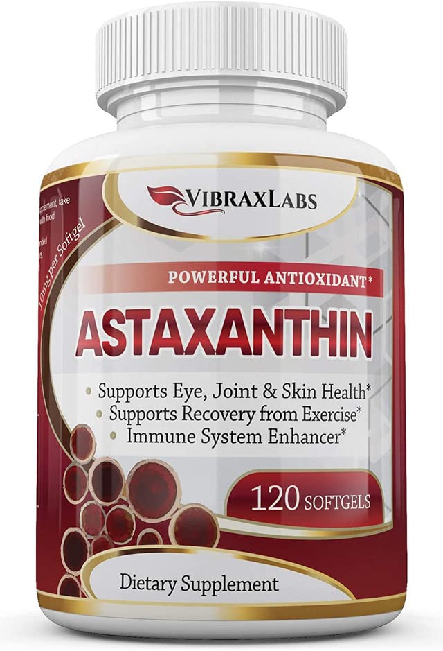 Astaxanthin 10mg Supplement / Best Pure Antioxidant from Microalgae